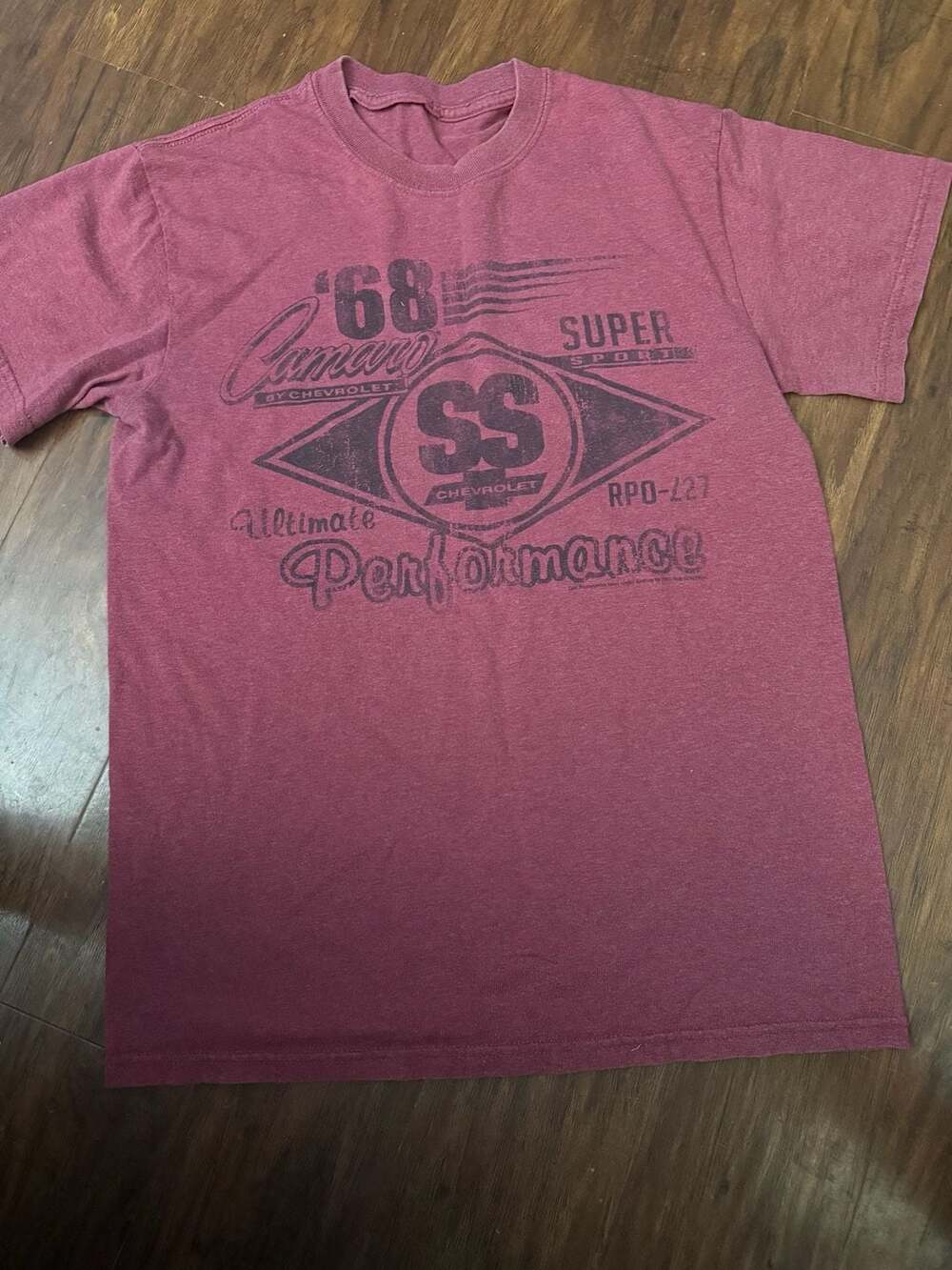 Chevrolet 1968 Camaro SS Super Sport Graphic T-Shirt Maroon